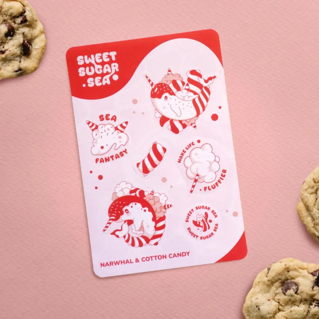 Feuille Narval & Barbe à Papa