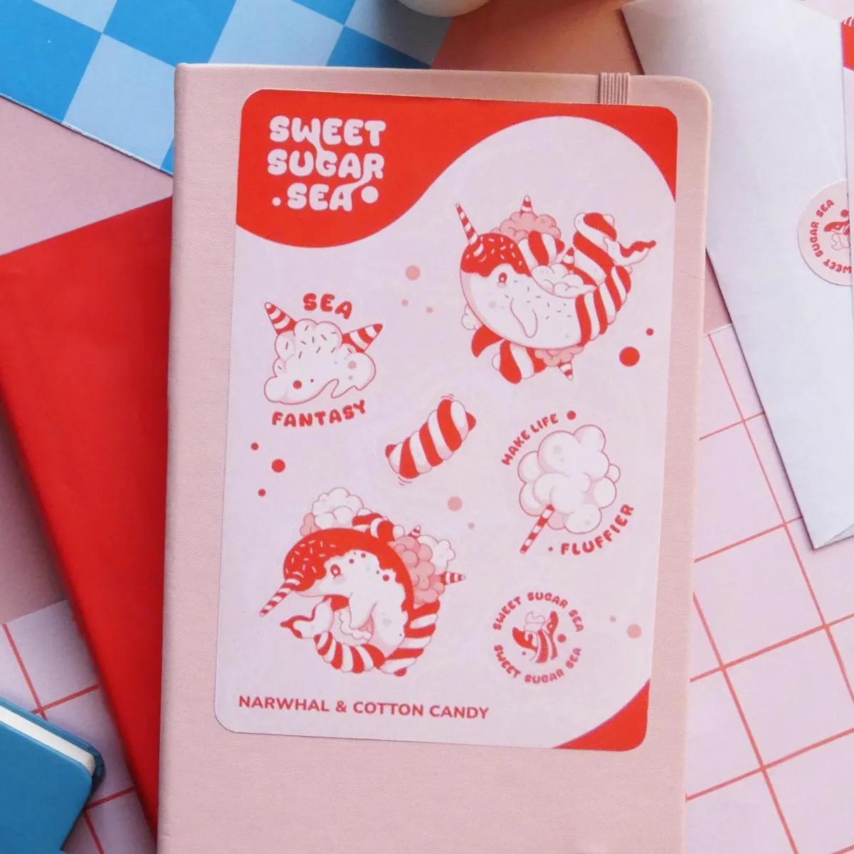 Planche de stickers Narval & Barbe à Papa