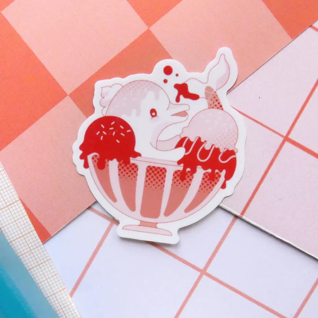 Dolphin & Ice Cream - I (Mini) (Pink)