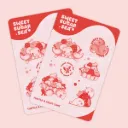 Planche de stickers Tortue Marine et tarte aux fruits